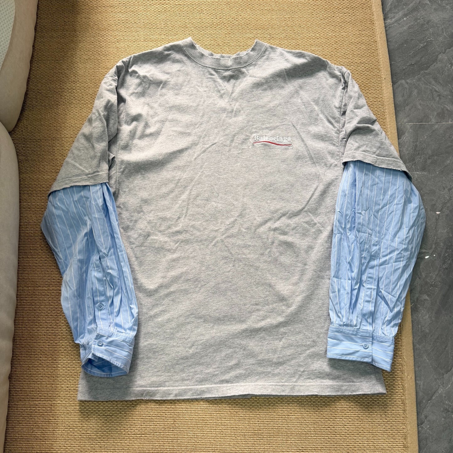Balenciaga Gray Long Sleeve Shirt