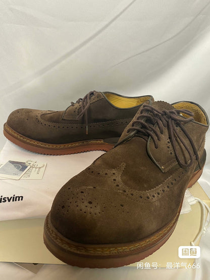 visvim brown brogue leather shoes