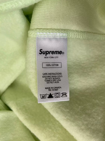 supreme pale lime box logo hooded sweatshirt