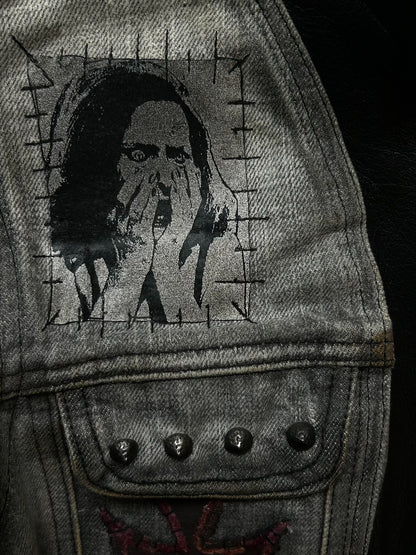 diamond dogs patchwork leather jacket