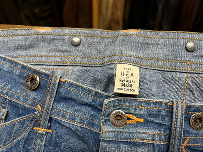 distressed double rl workwear denim pants