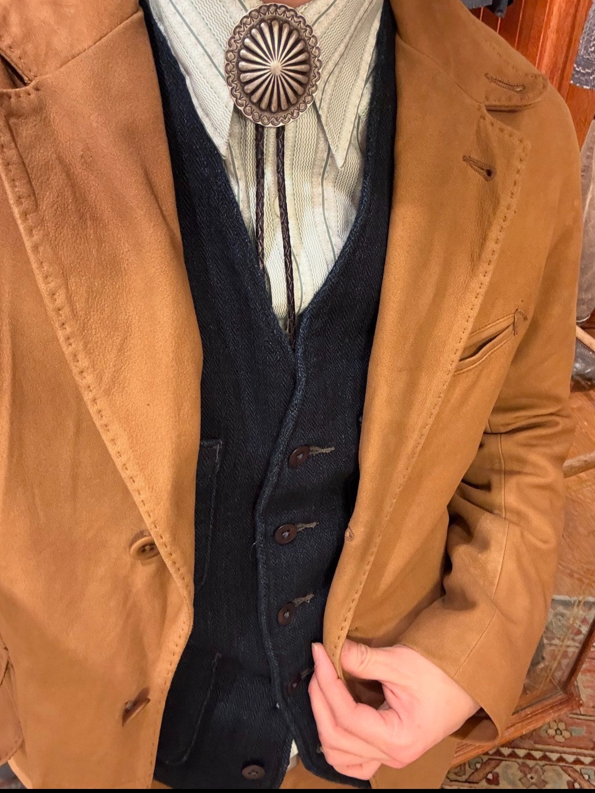 RRL 2026 Spring Cashmere Suede Western Blazer