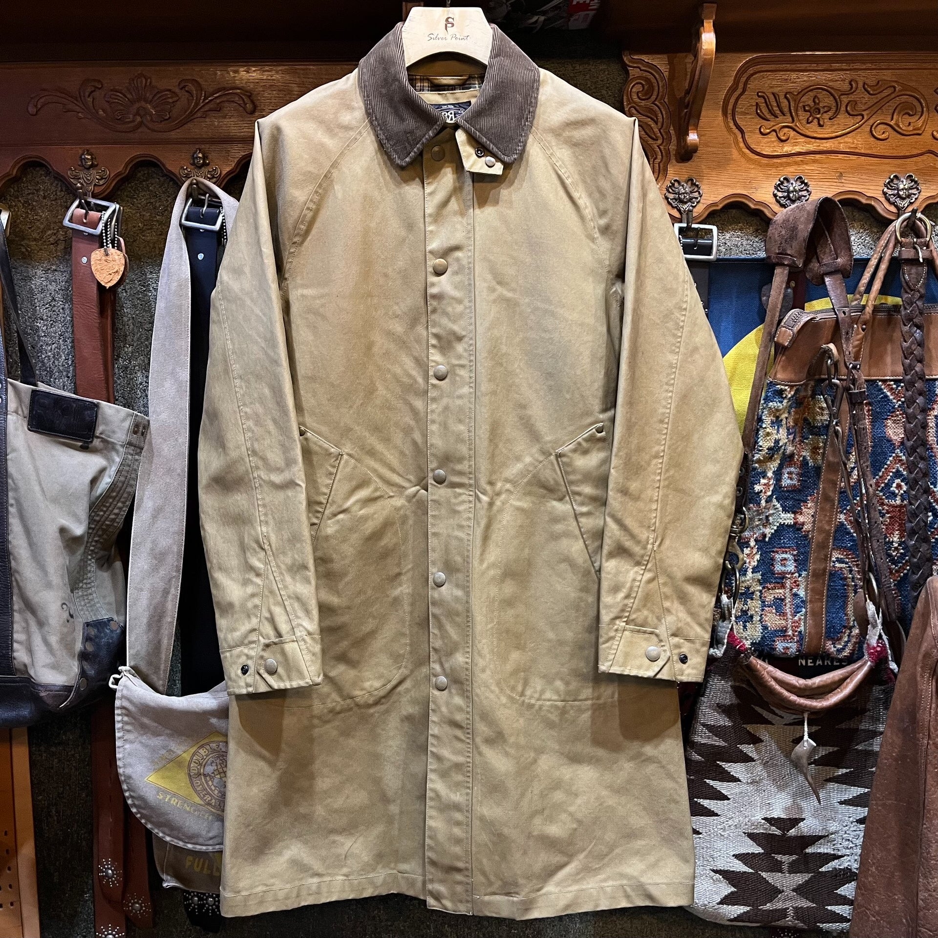 RRL Double RL Oiled Wax Trench Coat