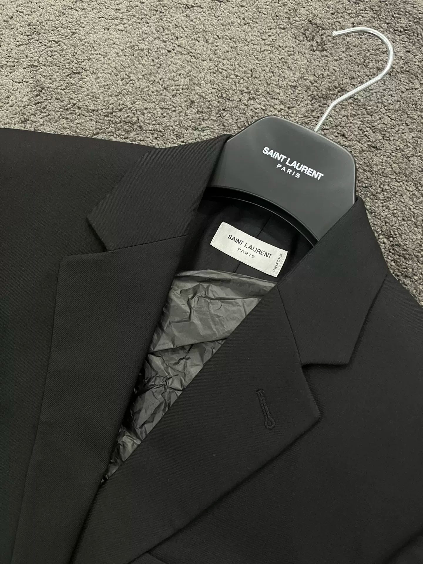 Saint Laurent Men's Black Wool Blazer