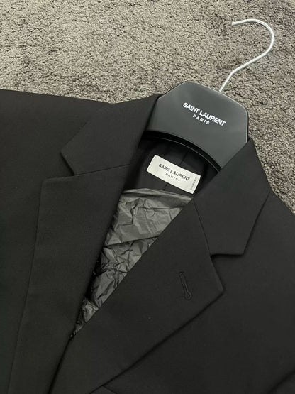 Saint Laurent Men's Black Wool Blazer