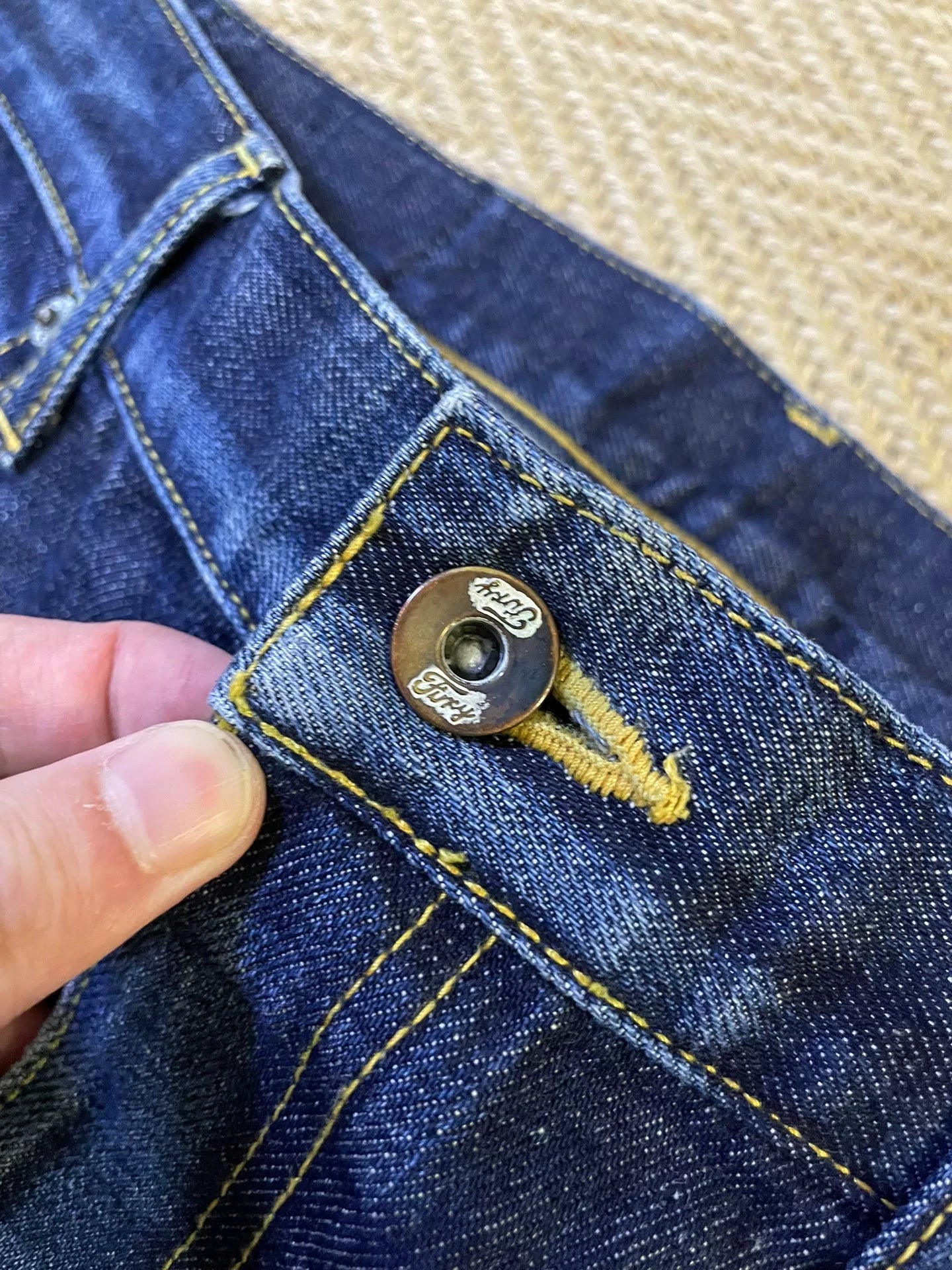 NEIGHBORHOOD 08EX Blue Line Distressed Jeans