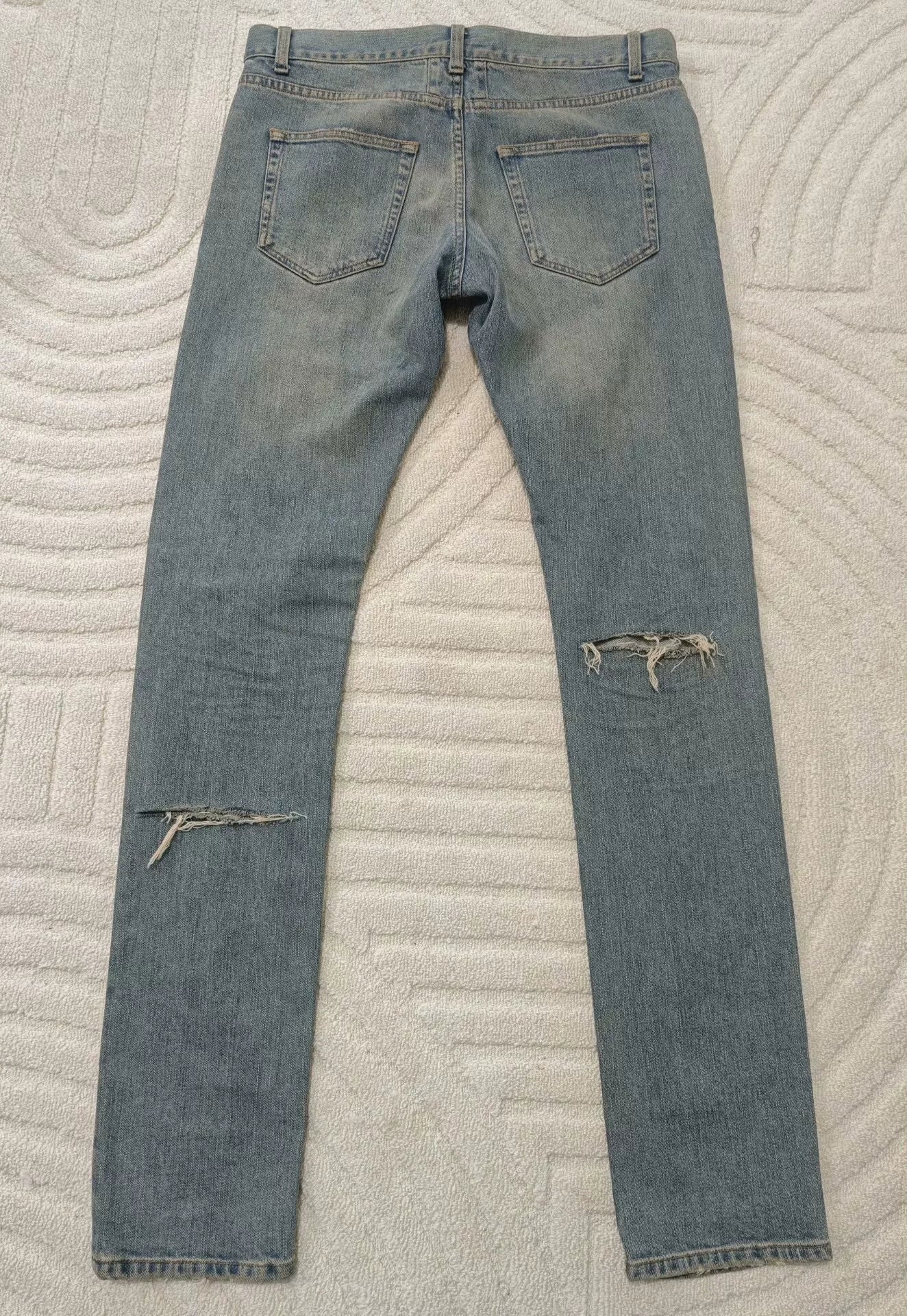 Saint Laurent Paris Distressed Jeans