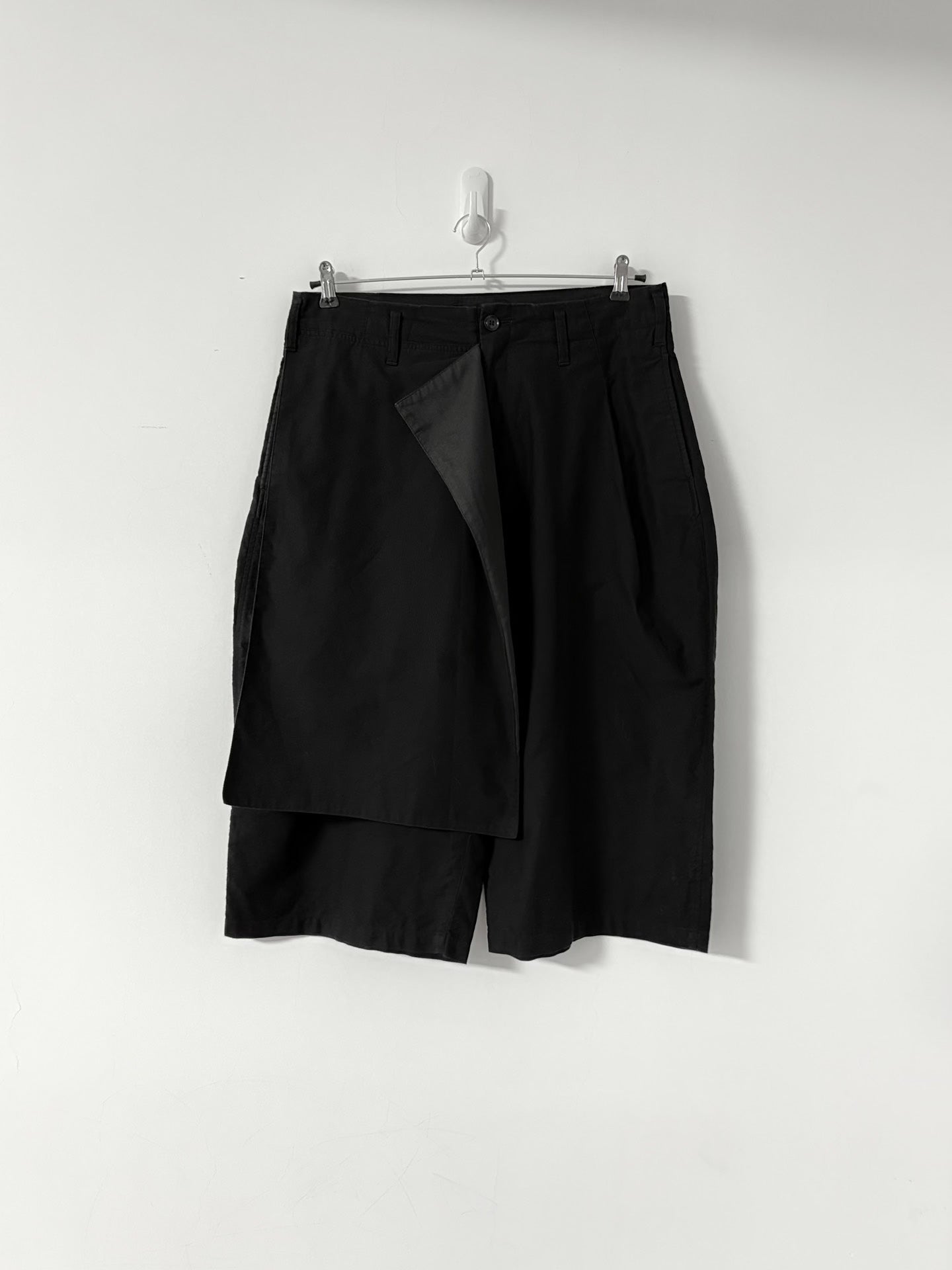 Yohji Yamamoto Asymmetric Cropped Wide-Leg Pants