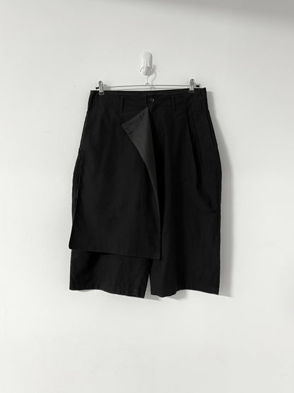 Yohji Yamamoto Asymmetric Cropped Wide-Leg Pants