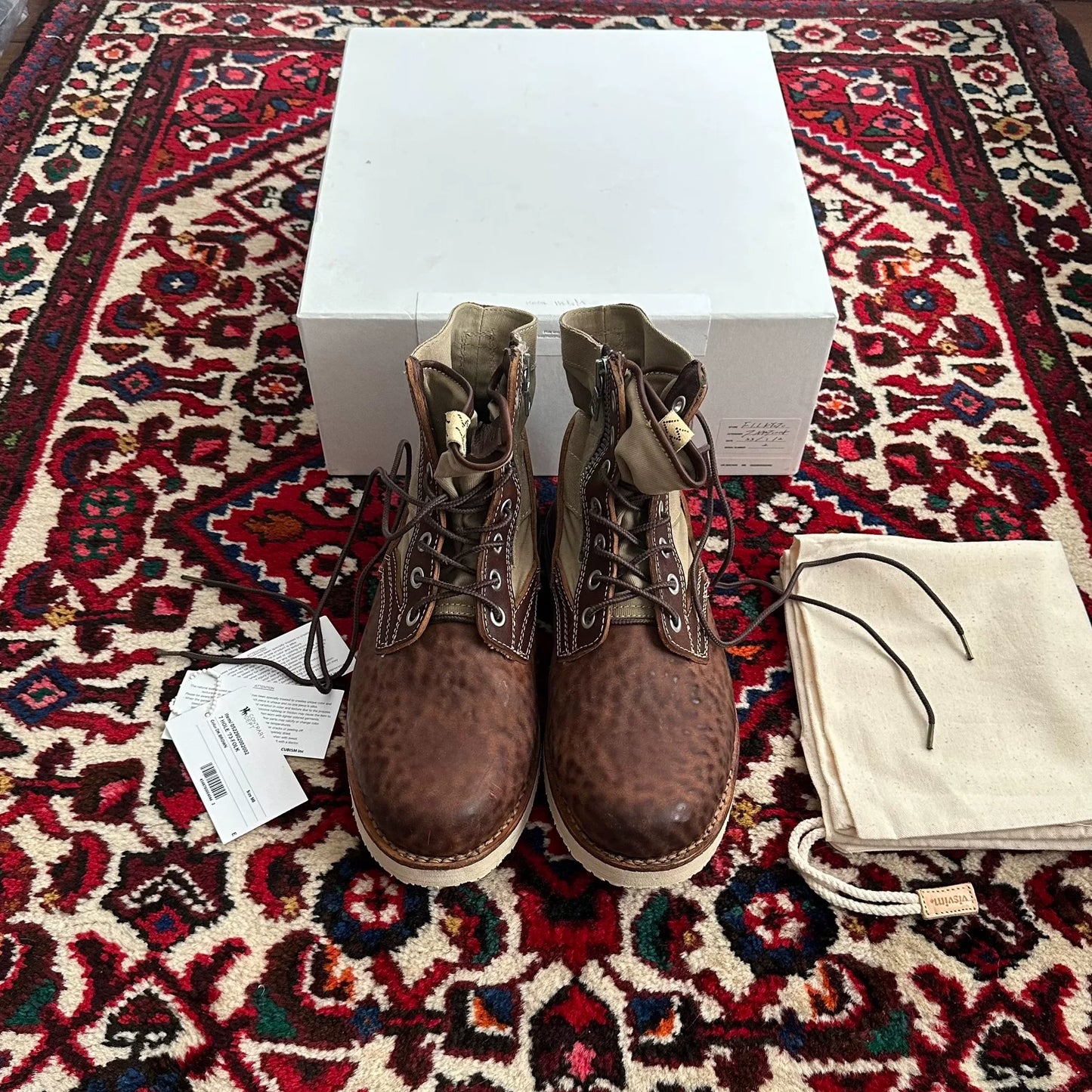 visvim 22aw unique leather boots size 8