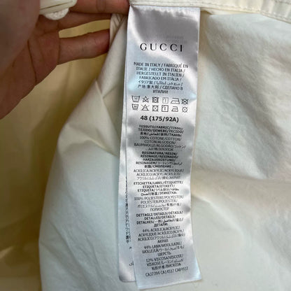 gucci hooded windbreaker with red green belt