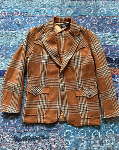RRL Western Plaid Blazer Jacket