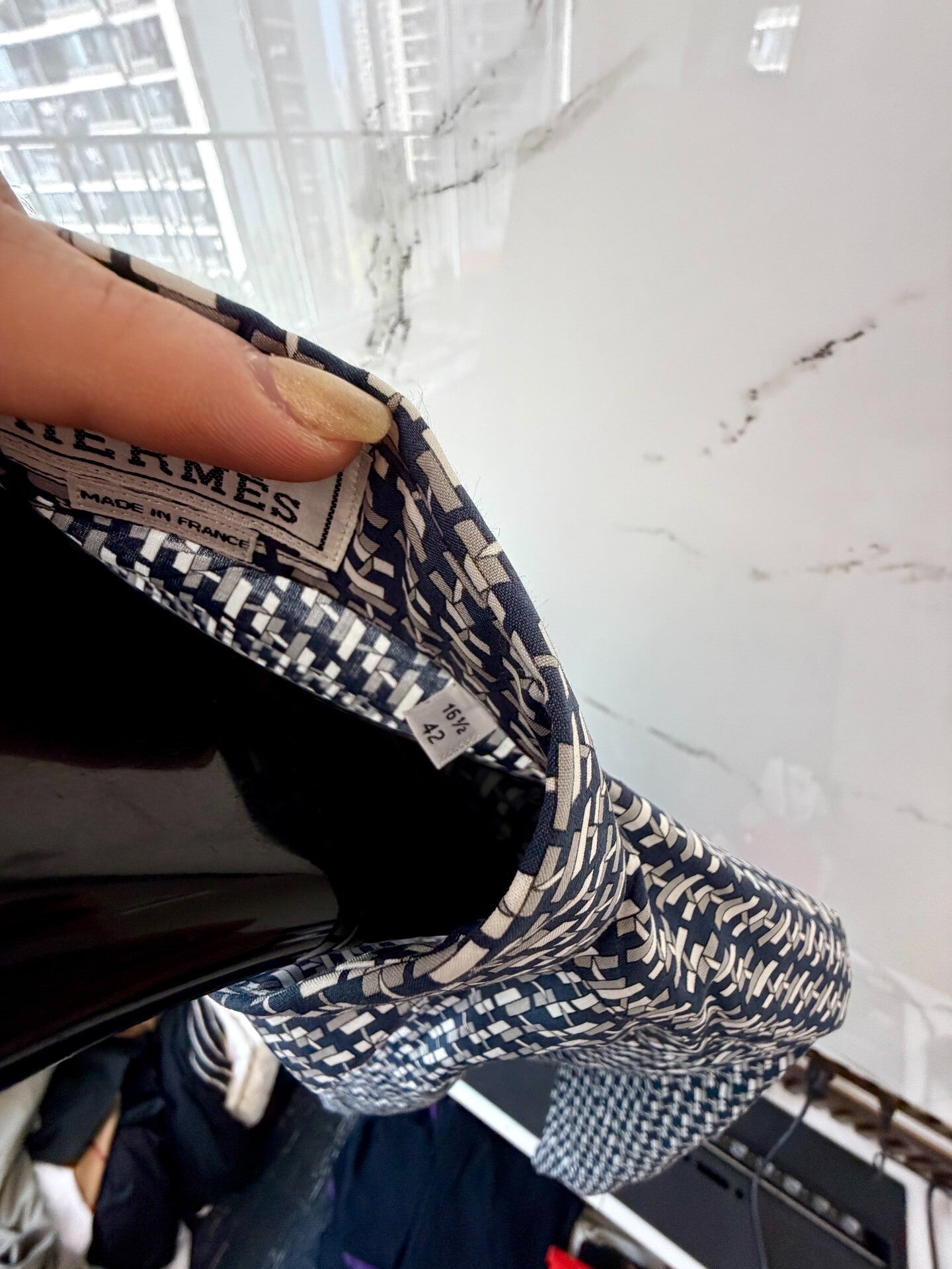 hermes printed long sleeve shirt