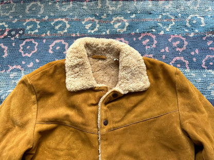 levis vintage suede shearling coat