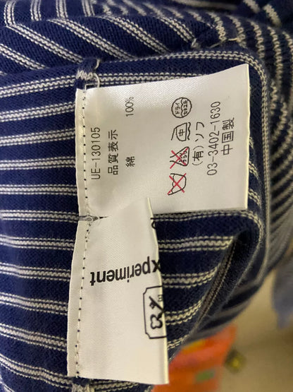 navy striped crewneck sweater for casual wear