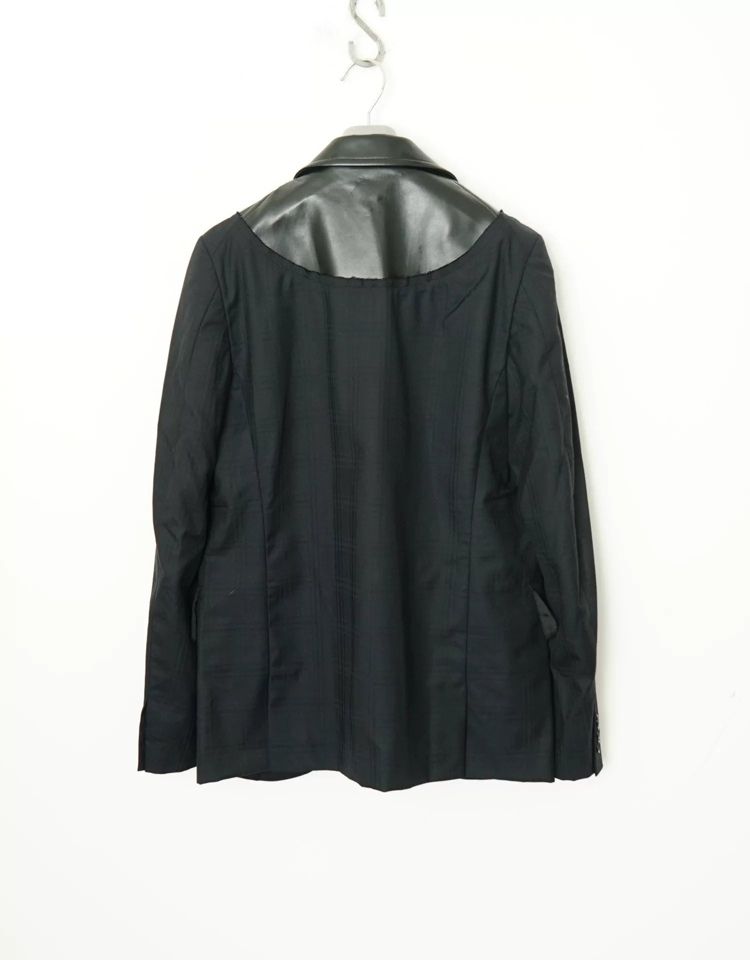 Comme des Garcons Leather Collar Spliced Blazer