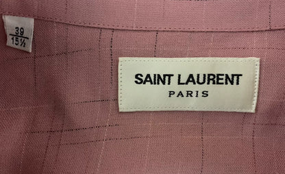 Saint Laurent SLP 14FW Pink Cuban Collar Shirt