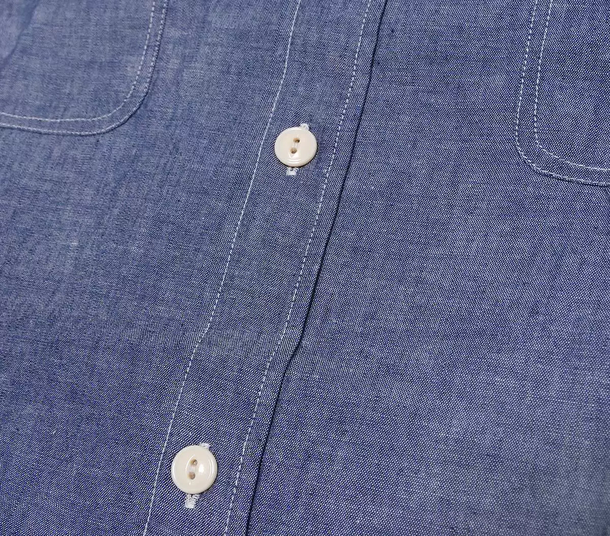 sugar cane blue chambray work shirt xl