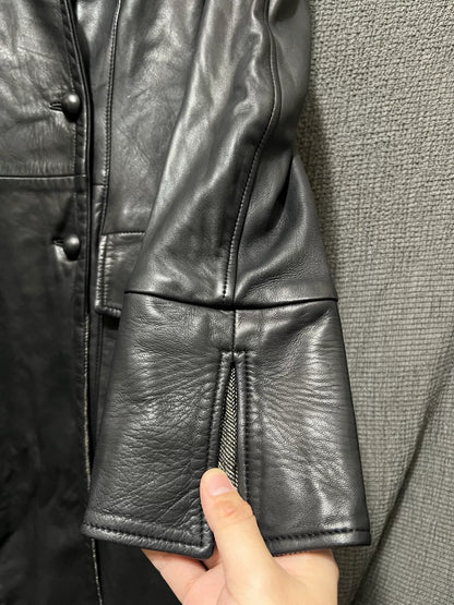 Isaac Sellam Double-Breasted Leather Coat