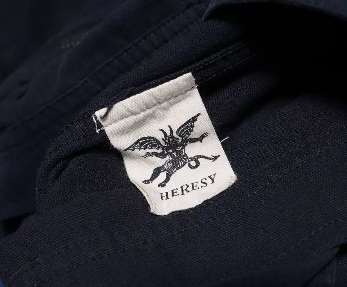 heresy guild navy shirt with logo embroidery