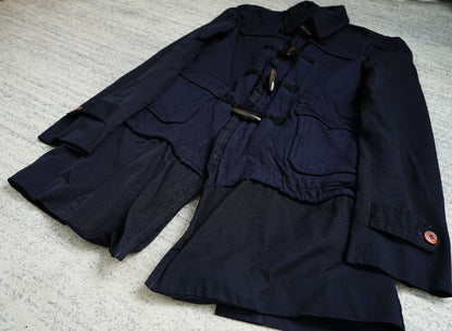 Comme des Garçons Pleated Toggle Button Coat