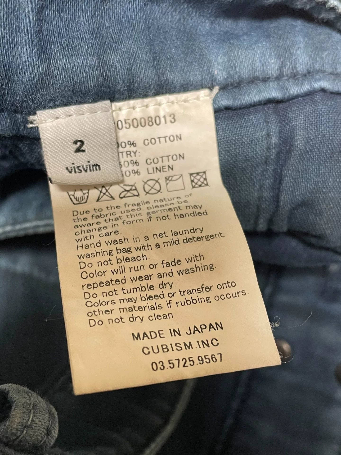 visvim n.d pants natural dyed long trousers