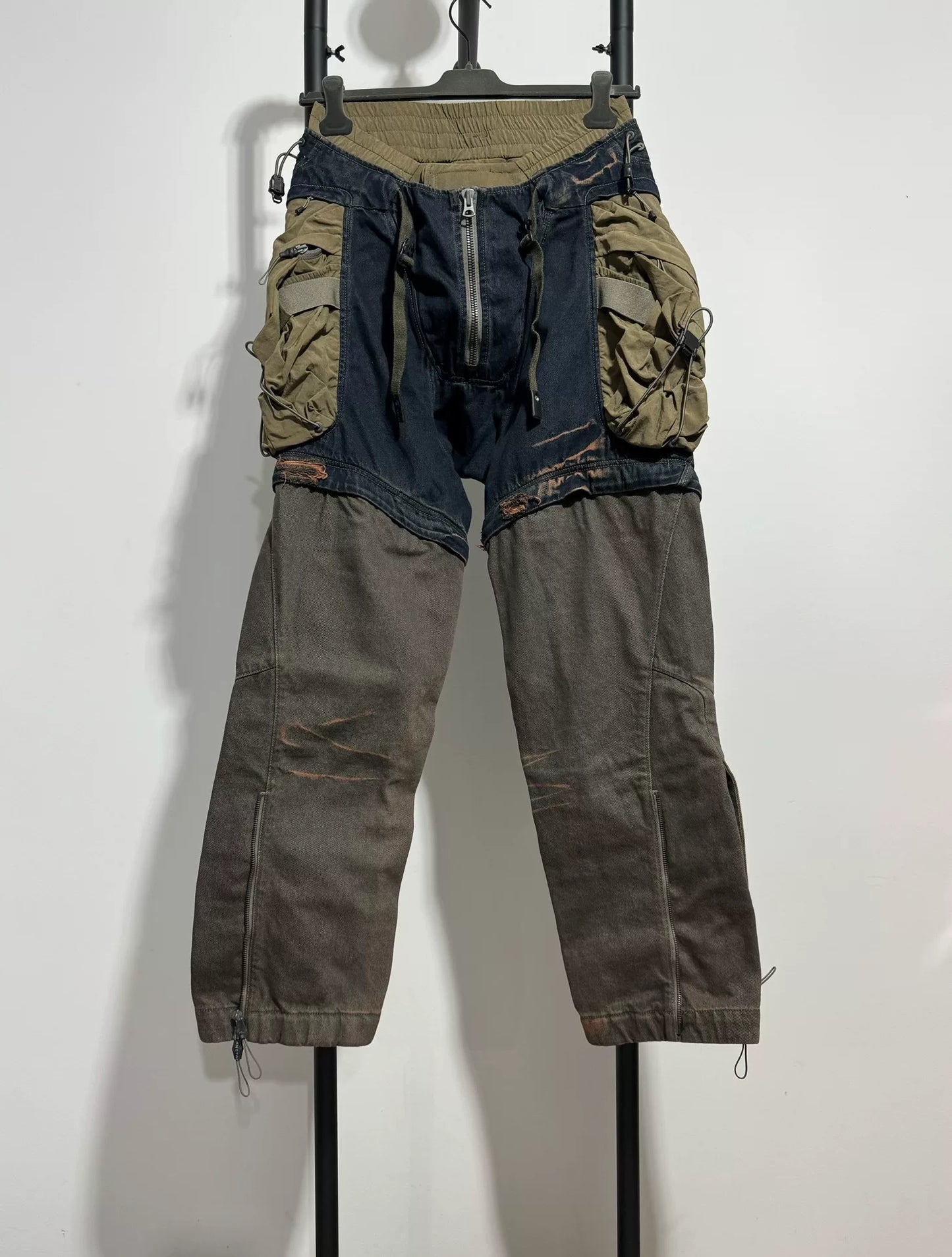 vintage style distressed cargo pants