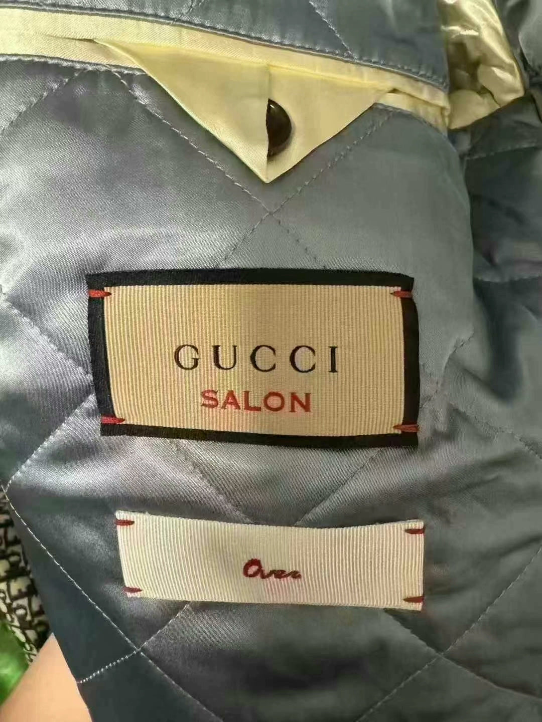gucci light blue denim jacket size 40
