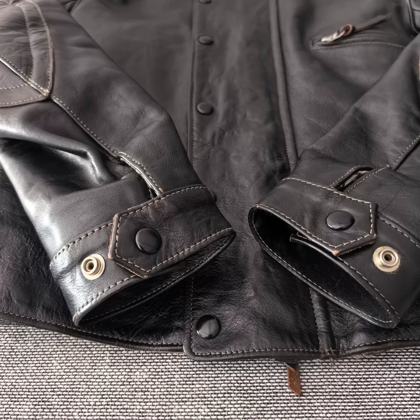 Toys McCoy Black Leather Racing Jacket