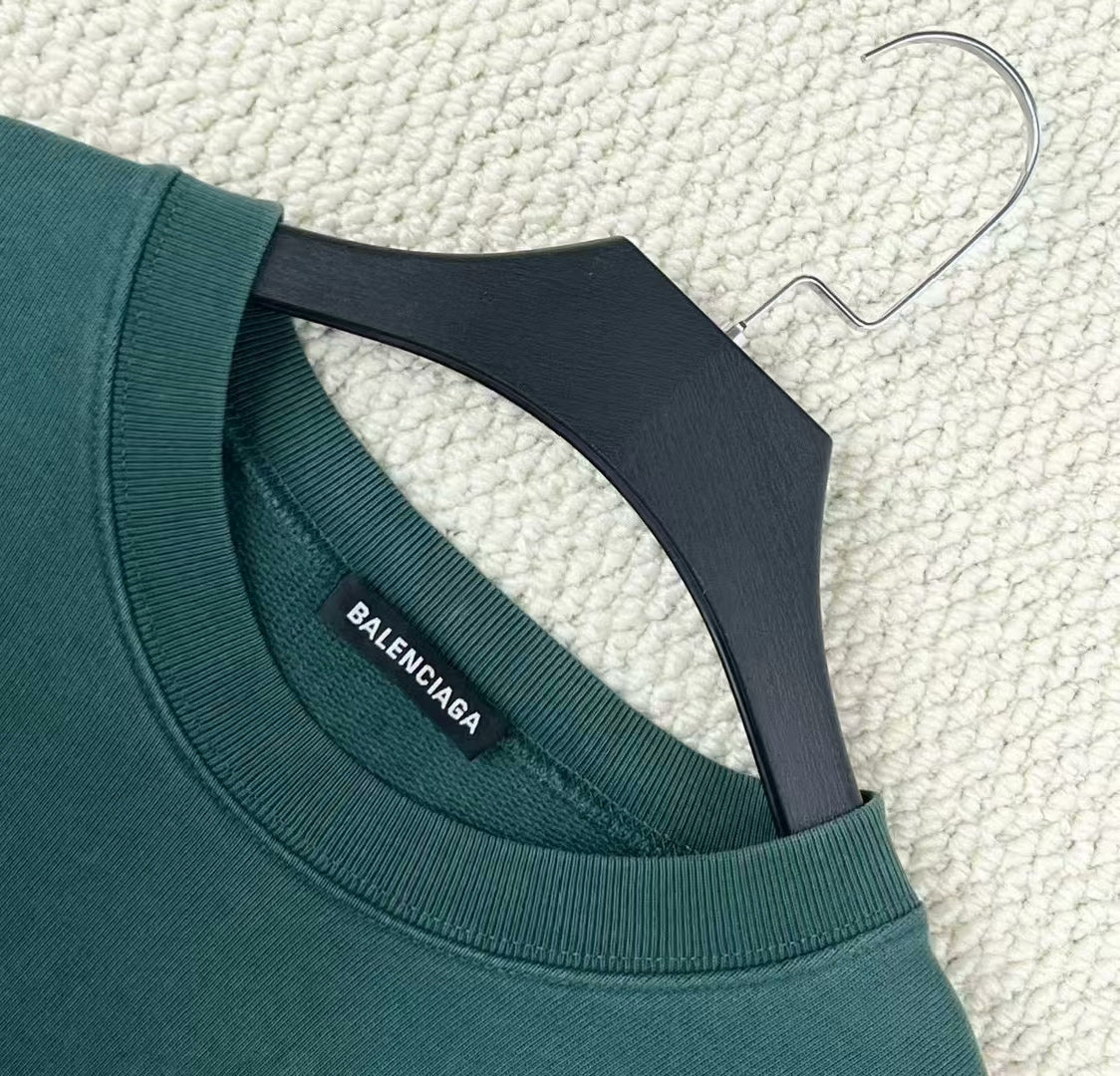 vintage green balenciaga logo sweatshirt