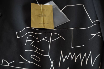 Yohji Yamamoto Hooded Embroidered Coat