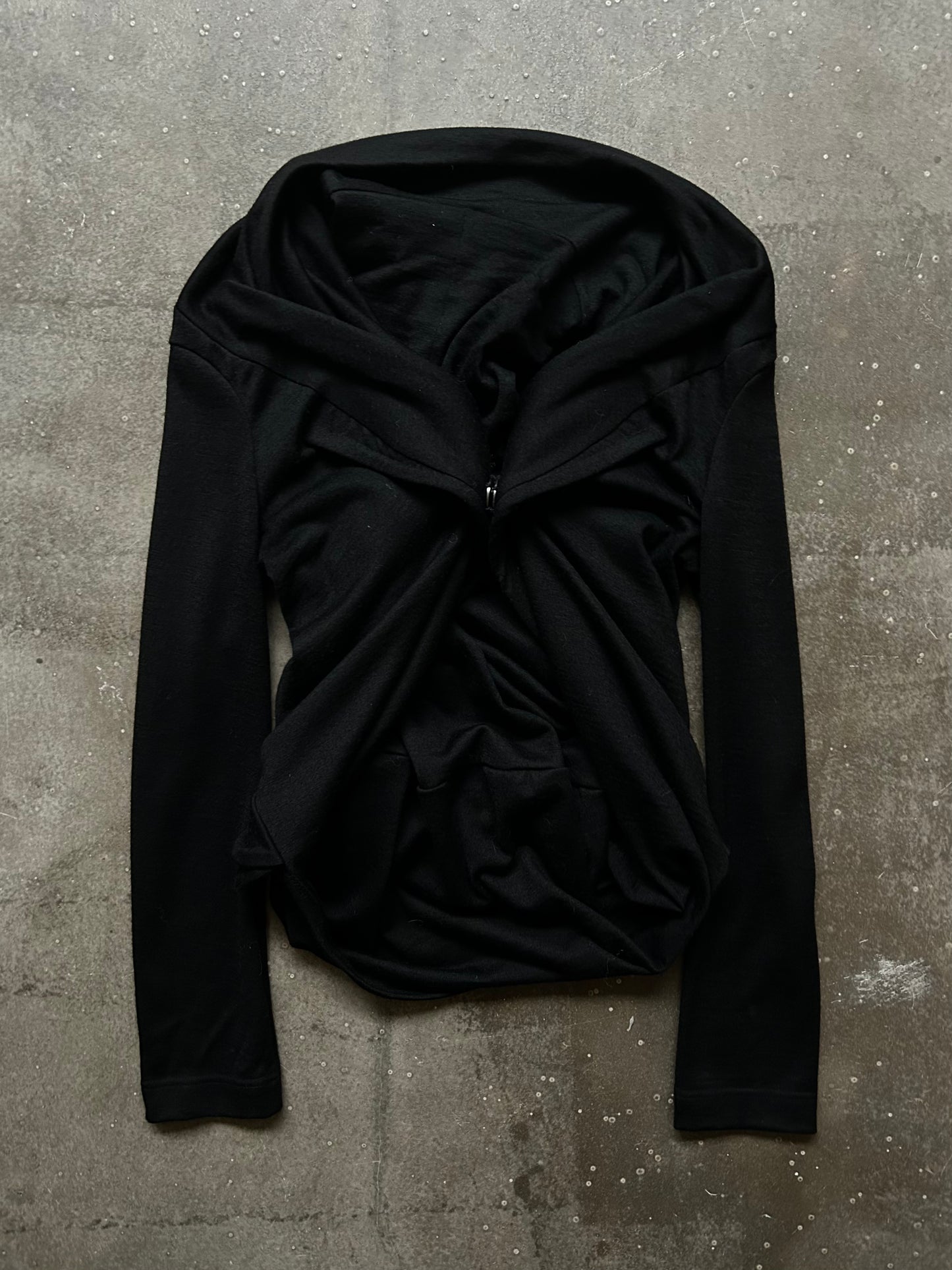 junya watanabe unique black long sleeve top