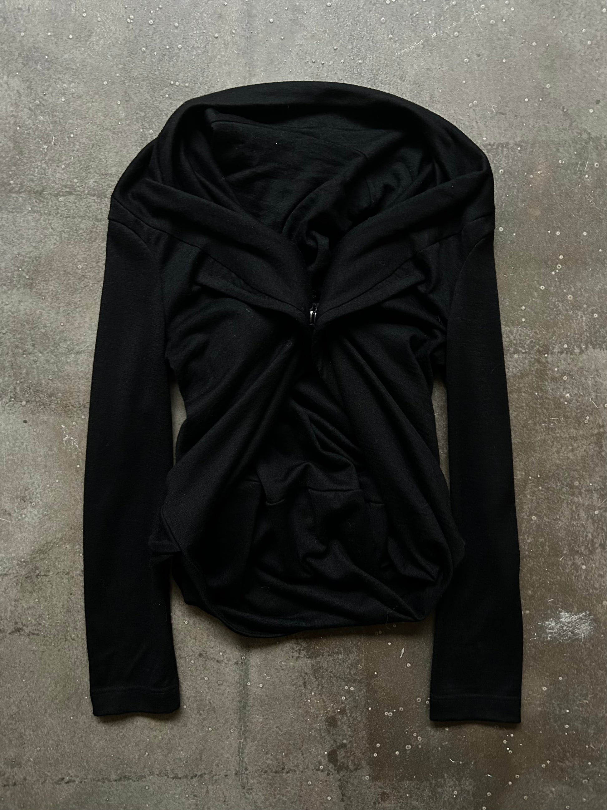 junya watanabe unique black long sleeve top