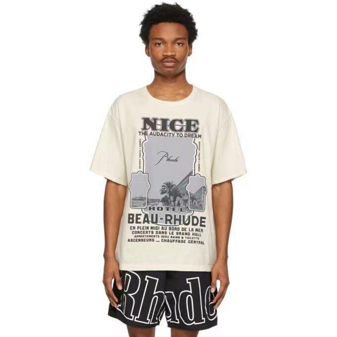 rhude nice graphic short sleeve t-shirt