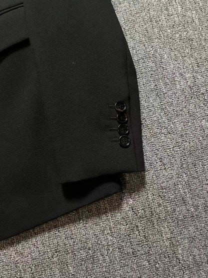 Dior Black Double-Breasted Suit Jacket