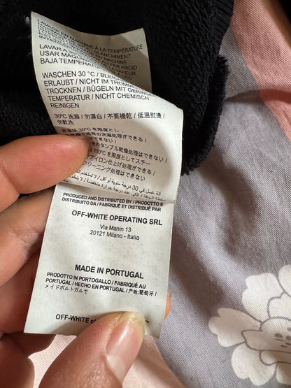 Off-White Black Hoodie with Logo