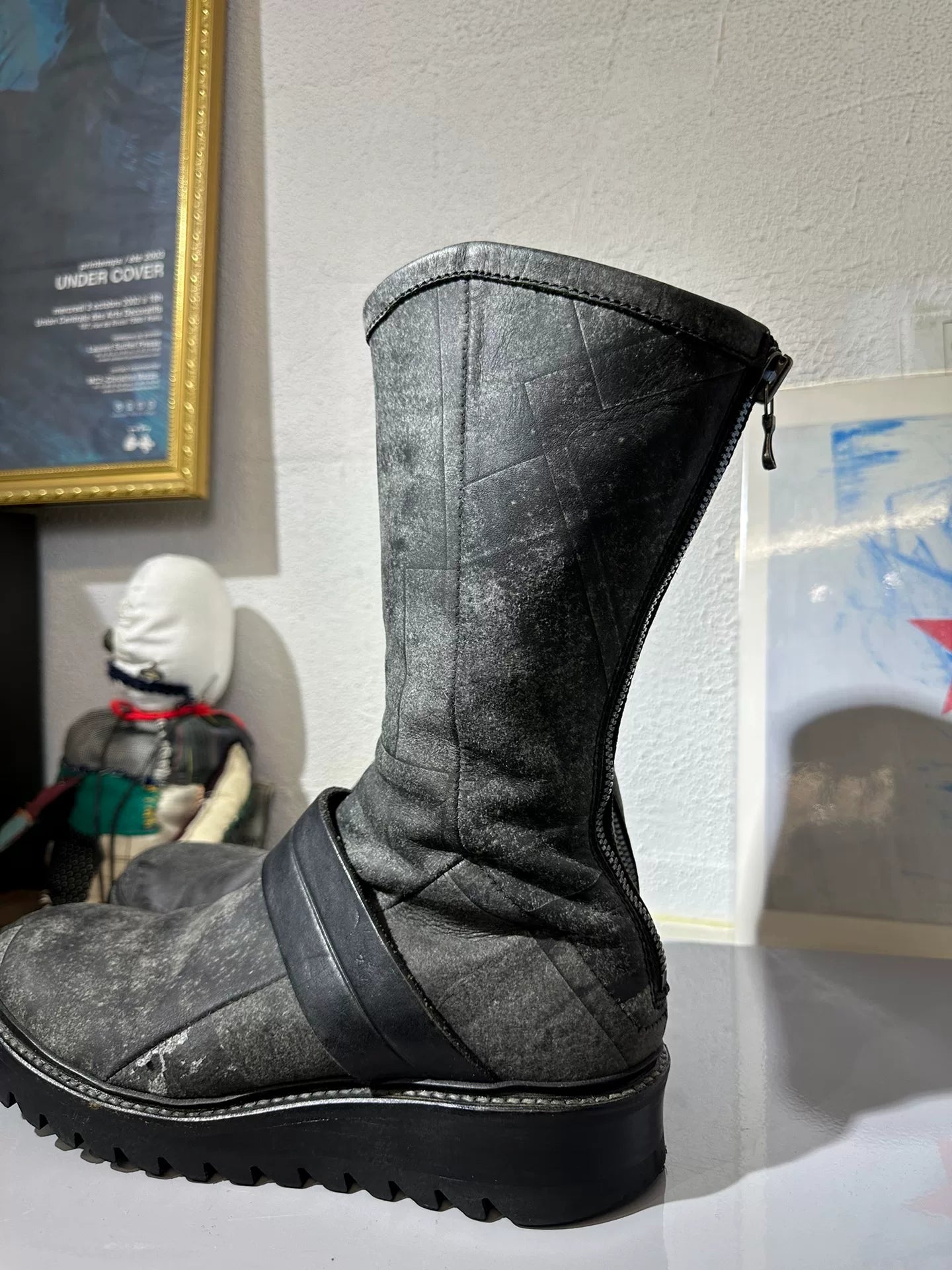 Julius 7 Suede High-Top Engineer Boots