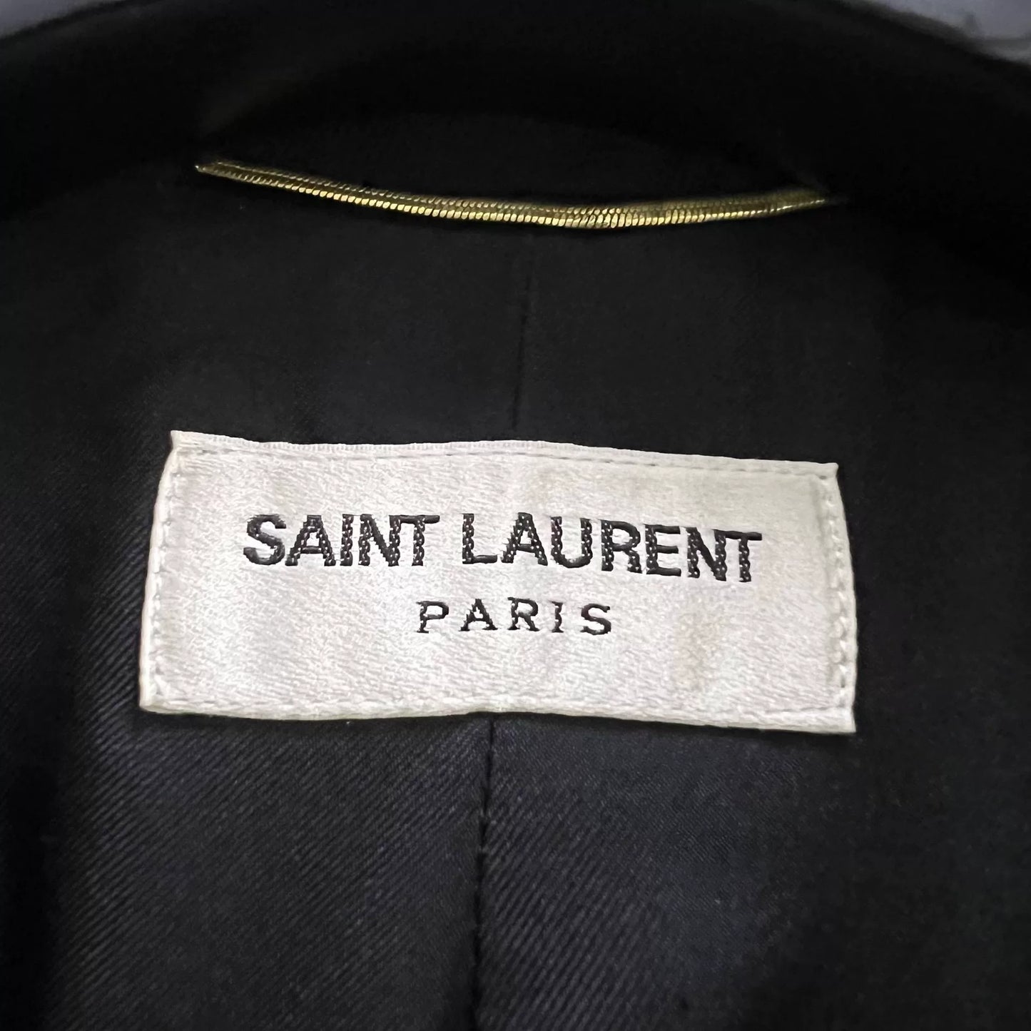 Saint Laurent Black Gold Thread Lapel Blazer