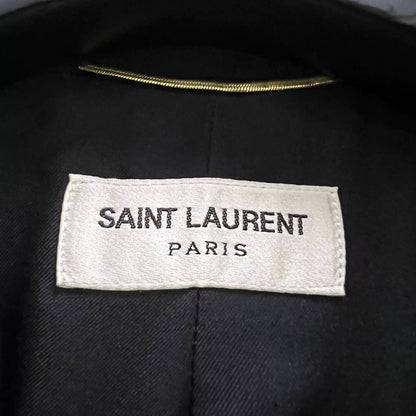 Saint Laurent Black Gold Thread Lapel Blazer
