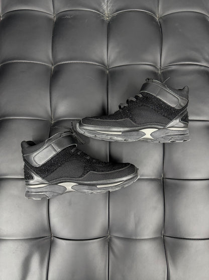 Chanel Black Logo High-Top Sneakers