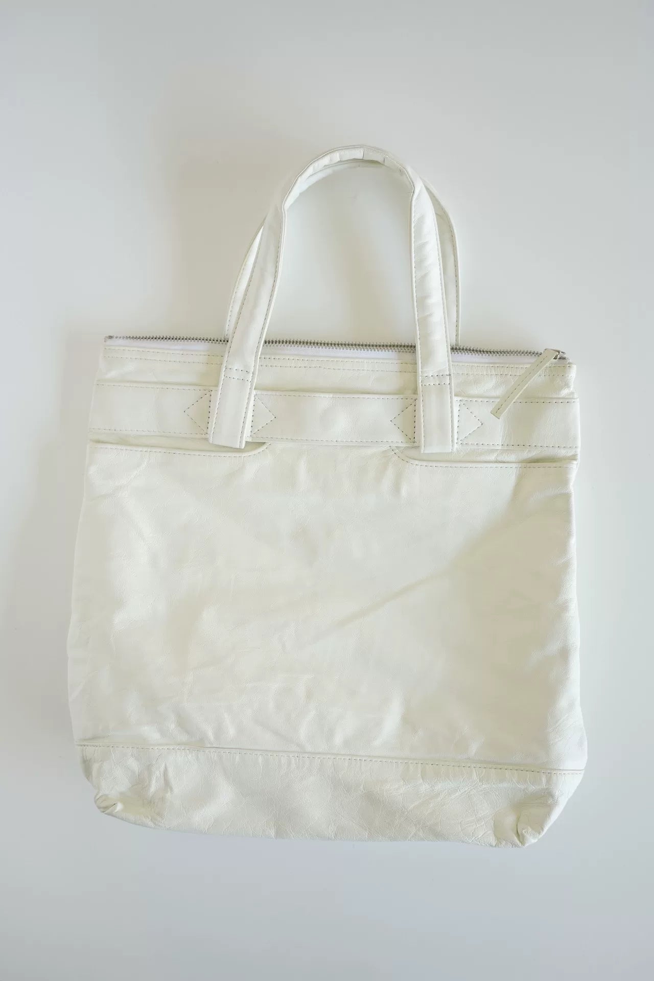 Yohji Yamamoto White Leather Crossbody Bag