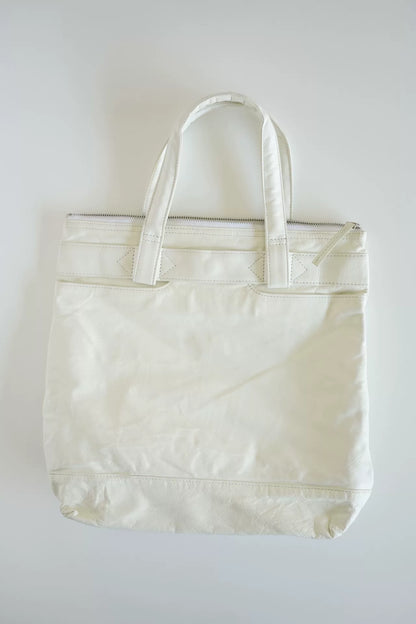 Yohji Yamamoto White Leather Crossbody Bag