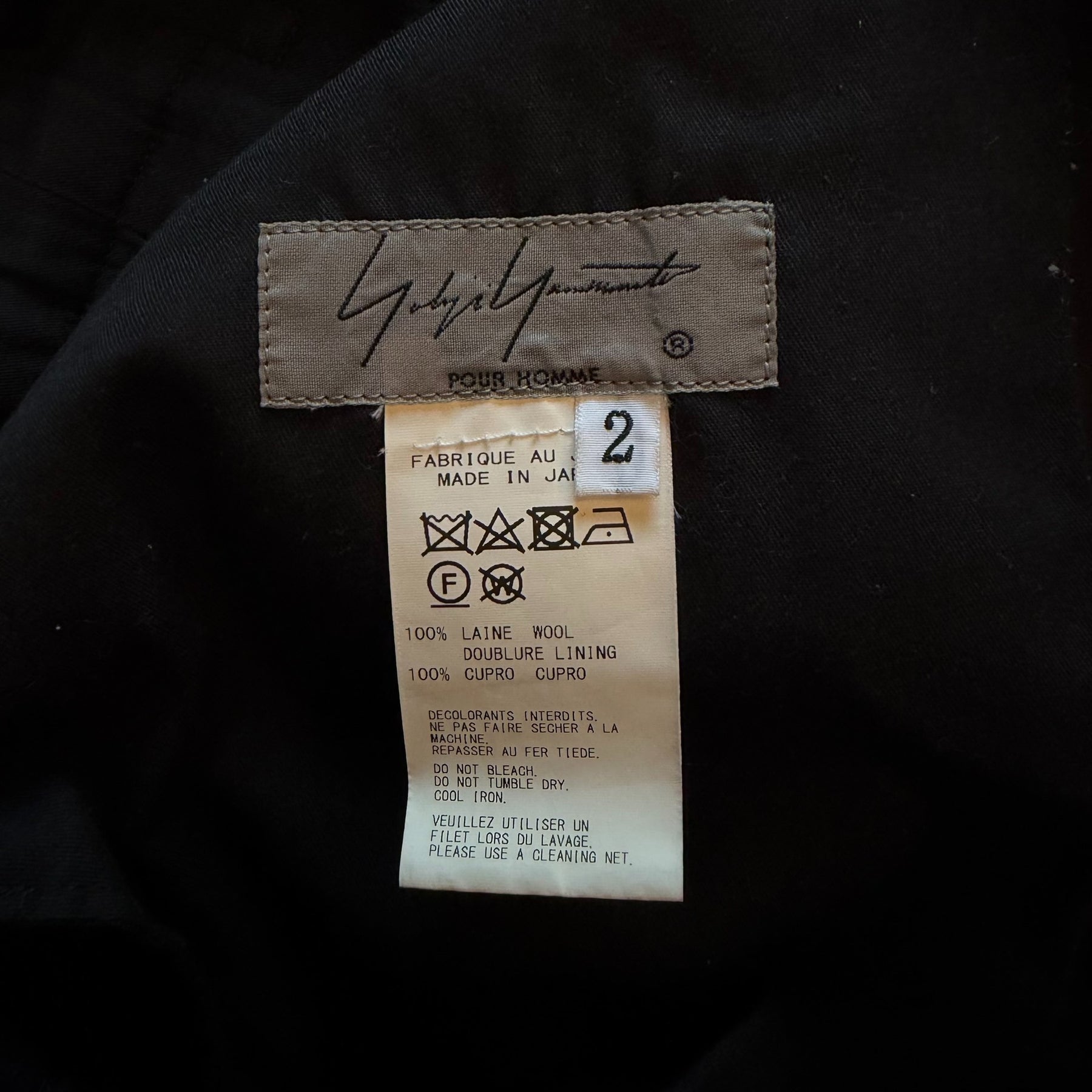 Yohji Yamamoto 19AW White Button Wool Trousers