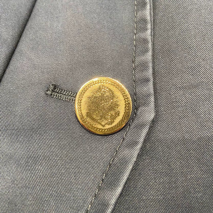 thom browne anchor jacket in navy blue