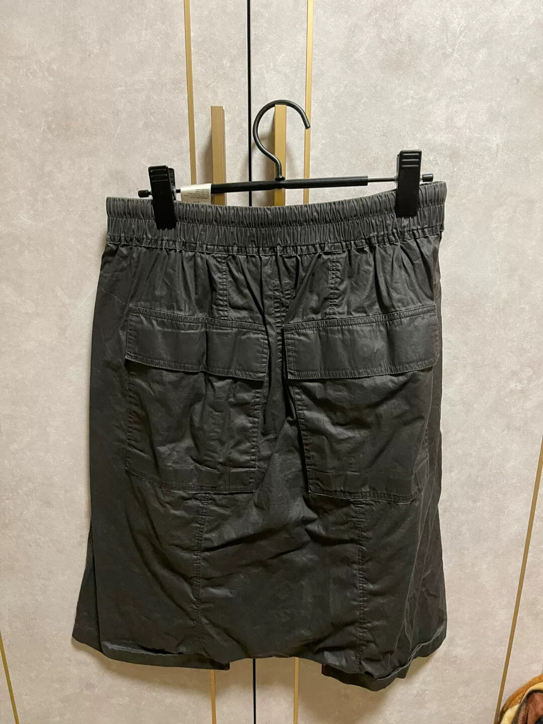rick owens unique fabric shorts for three seasons