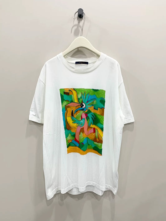 louis vuitton graffiti dinosaur short sleeve XXL