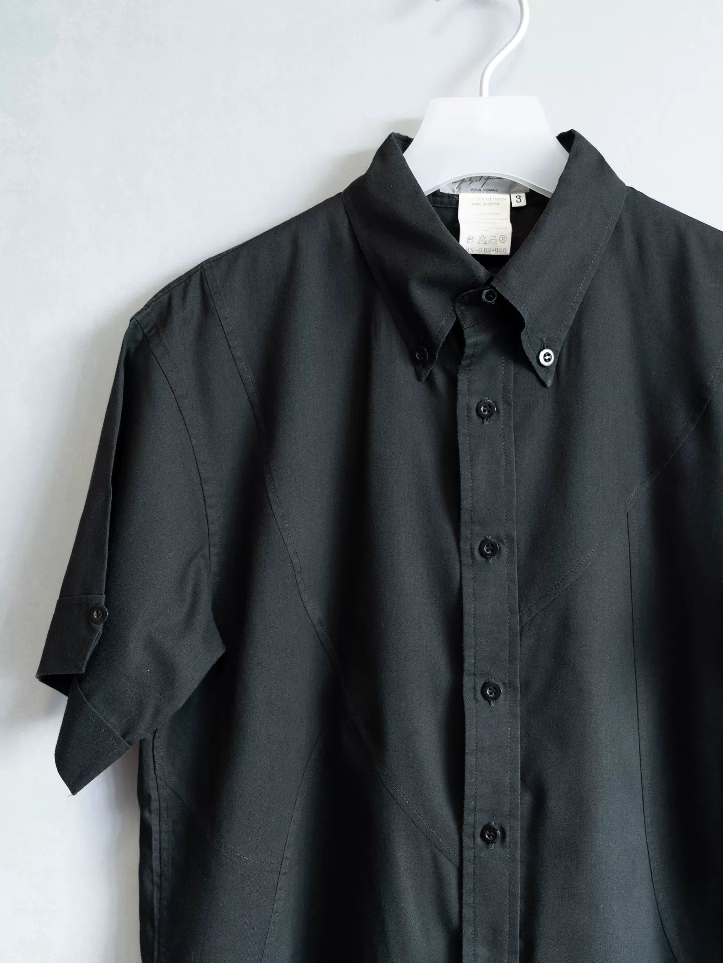 Yohji Yamamoto Black Short Sleeve Shirt