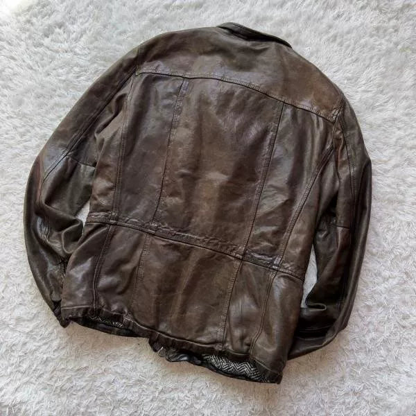 Giorgio Brato Sheepskin Leather Jacket Italy 46