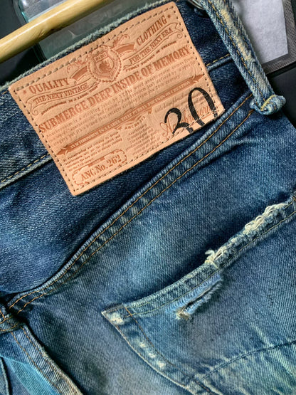 stylish raw denim slim fit jeans W30