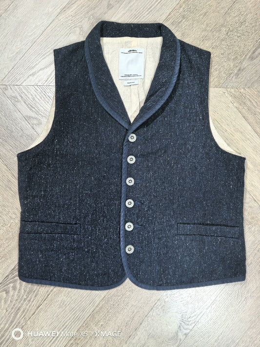 visvim granger vest in melange wool